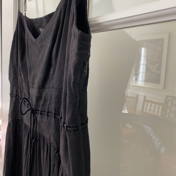 NWT Theory Noelle Sleeveless Black Linen Dress - 4 - Picture 6 of 7